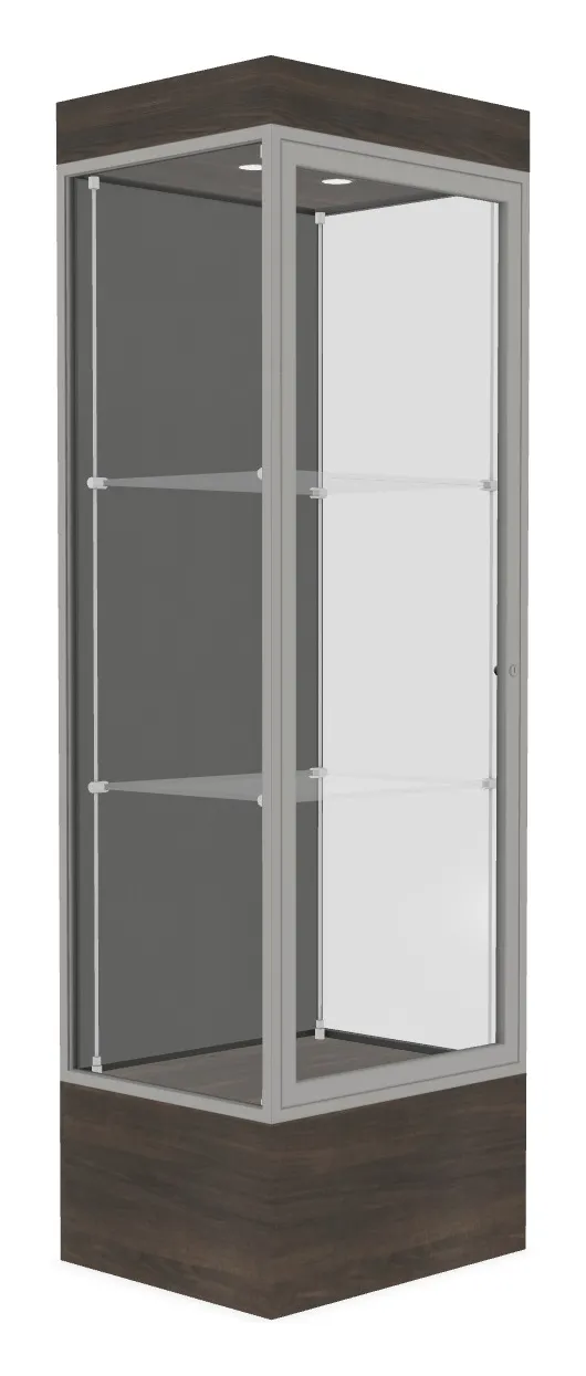 Lighted Display Case with 12 Base - 24 x 76