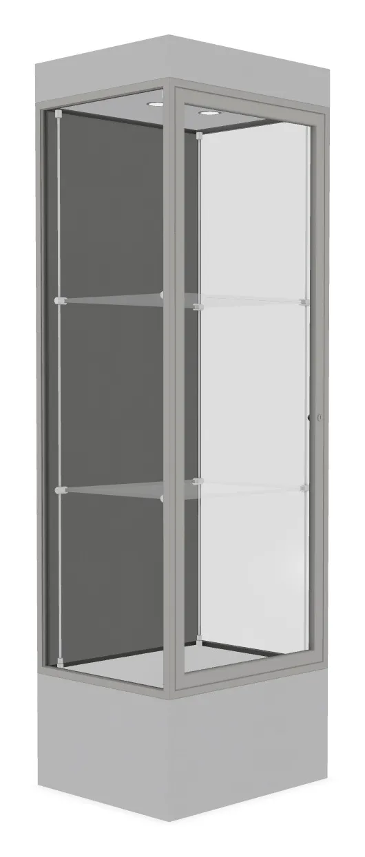 Lighted Display Case with 12 Base - 24 x 76