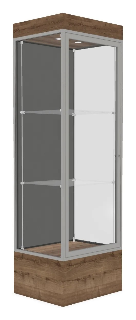 Lighted Display Case with 12 Base - 24 x 76