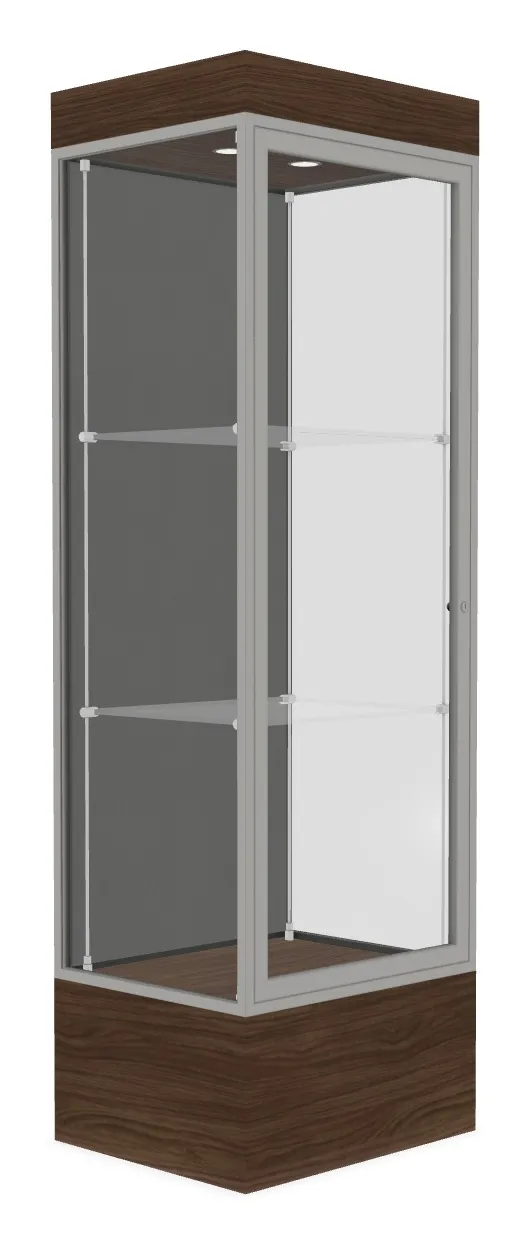 Lighted Display Case with 12 Base - 24 x 76