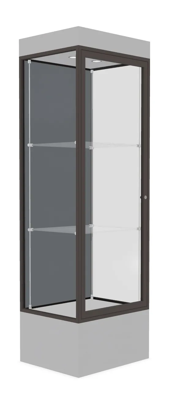 Lighted Display Case with 12 Base - 24 x 76