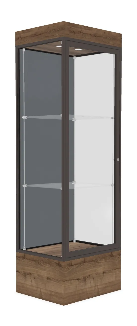 Lighted Display Case with 12 Base - 24 x 76