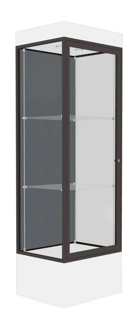 Lighted Display Case with 12 Base - 24 x 76