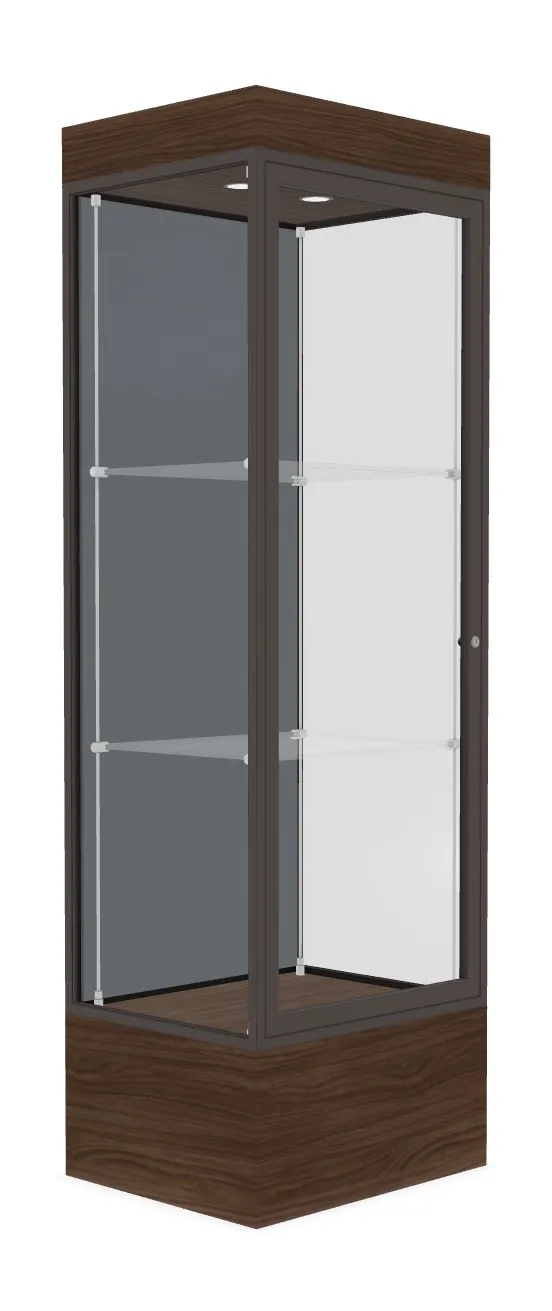 Lighted Display Case with 12 Base - 24 x 76