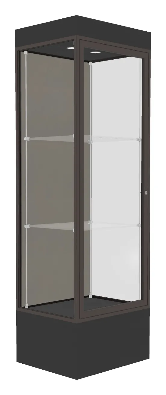 Lighted Display Case with 12 Base - 24 x 76