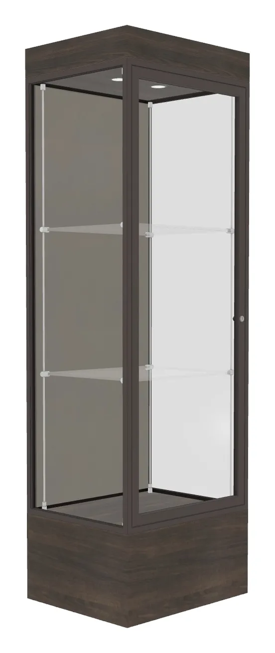 Lighted Display Case with 12 Base - 24 x 76