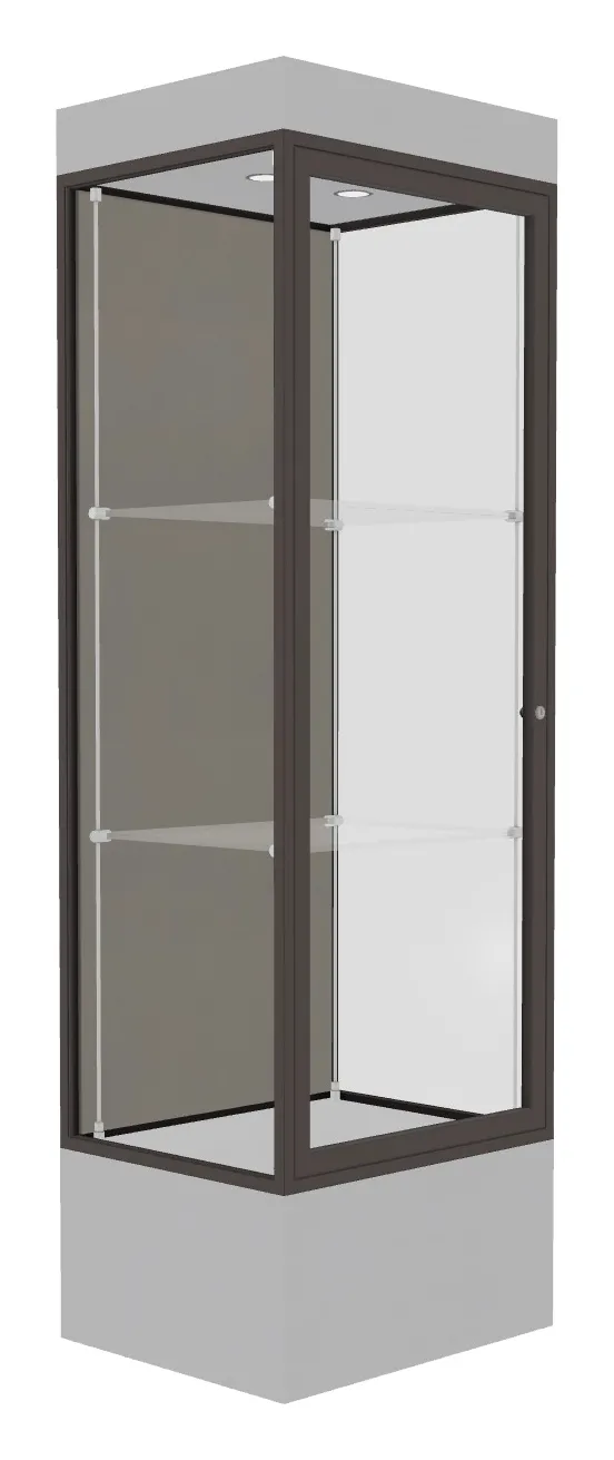 Lighted Display Case with 12 Base - 24 x 76