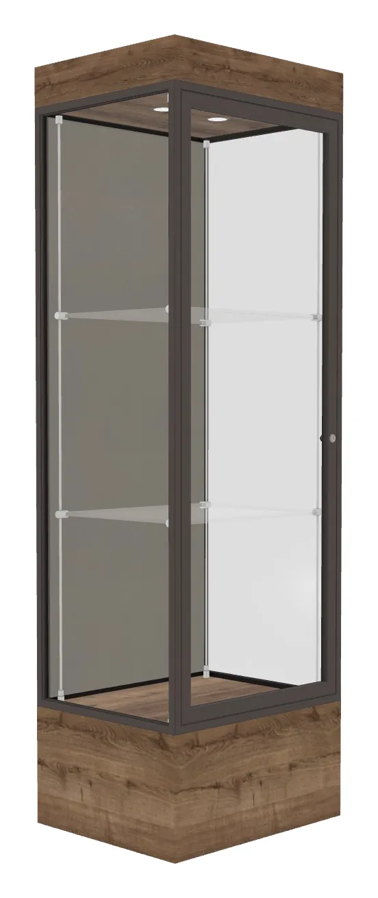 Lighted Display Case with 12 Base - 24 x 76