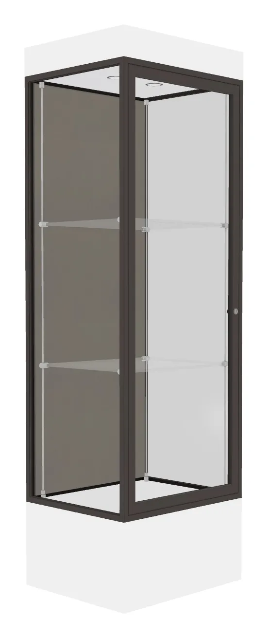 Lighted Display Case with 12 Base - 24 x 76
