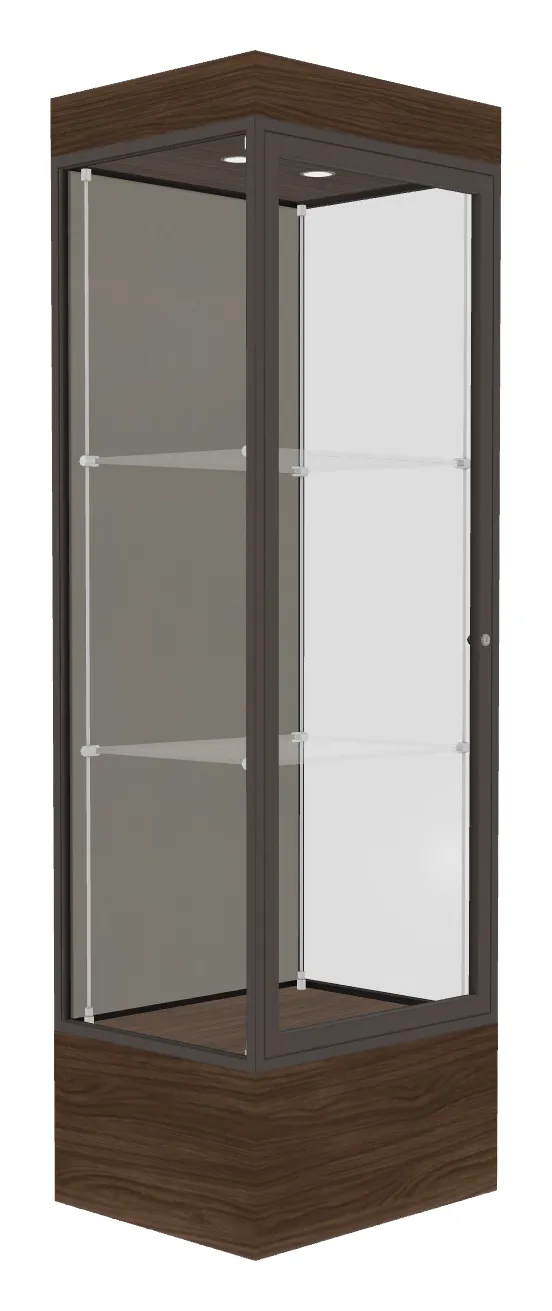 Lighted Display Case with 12 Base - 24 x 76