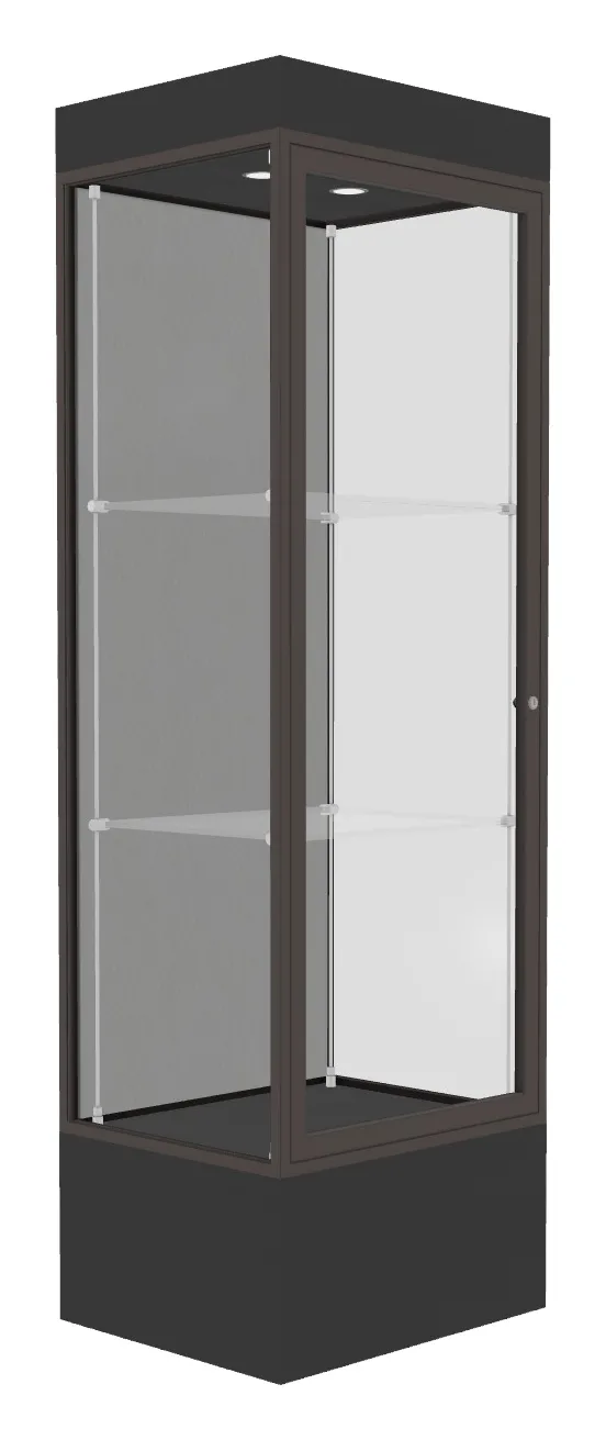 Lighted Display Case with 12 Base - 24 x 76