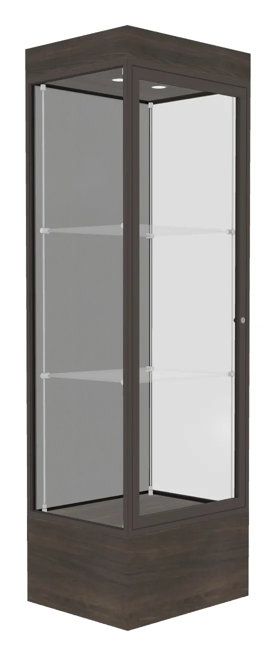 Lighted Display Case with 12 Base - 24 x 76