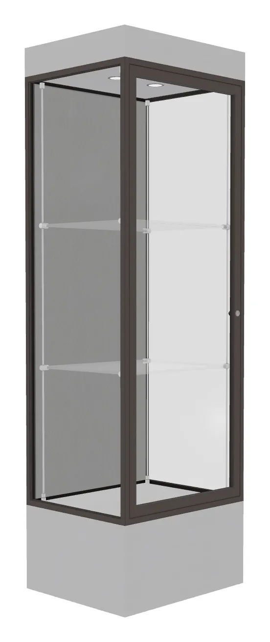 Lighted Display Case with 12 Base - 24 x 76