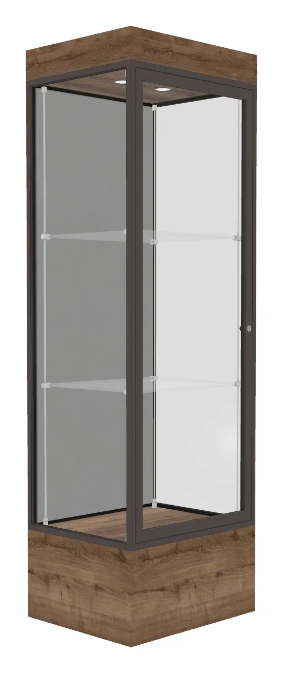 Lighted Display Case with 12 Base - 24 x 76