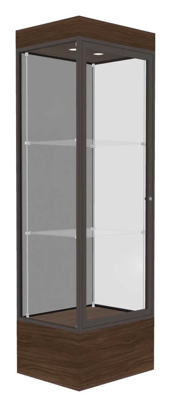 Lighted Display Case with 12 Base - 24 x 76