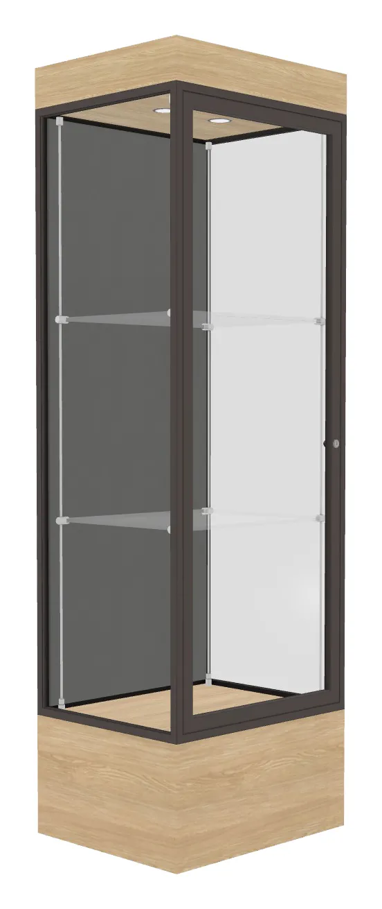Lighted Display Case with 12 Base - 24 x 76