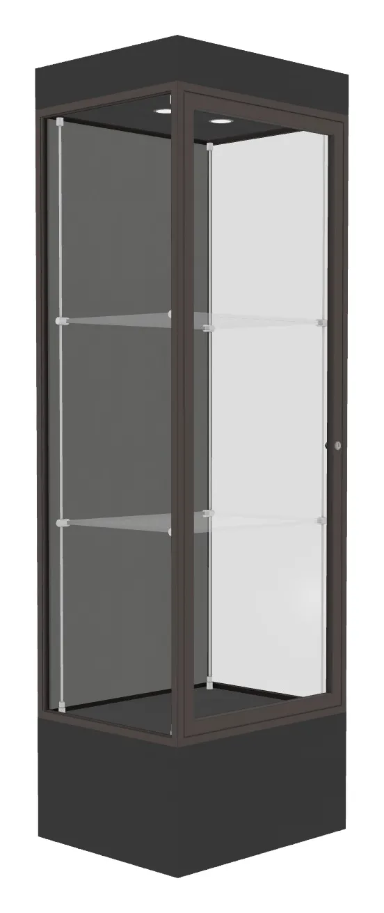 Lighted Display Case with 12 Base - 24 x 76