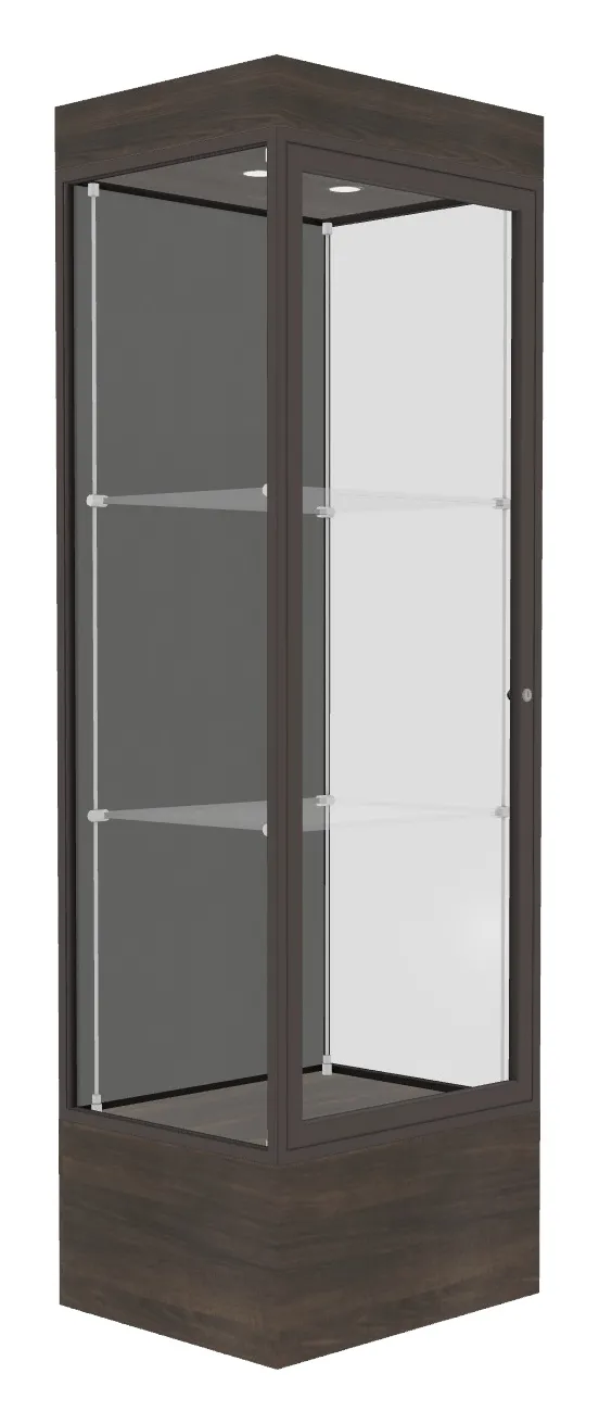 Lighted Display Case with 12 Base - 24 x 76