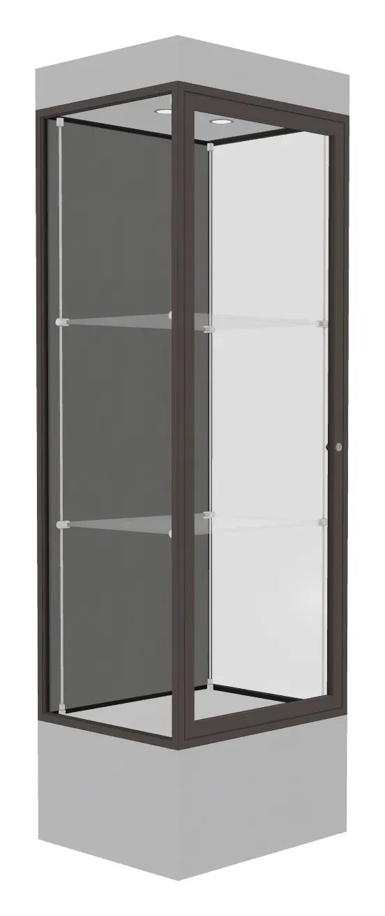 Lighted Display Case with 12 Base - 24 x 76
