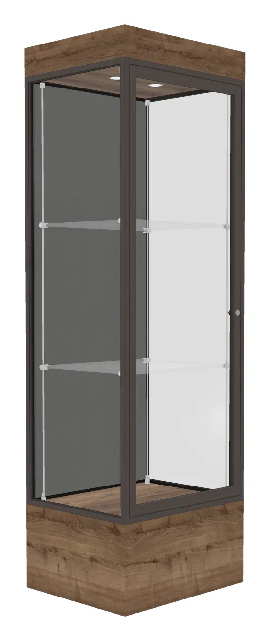 Lighted Display Case with 12 Base - 24 x 76