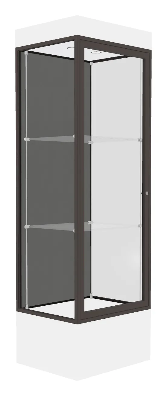 Lighted Display Case with 12 Base - 24 x 76