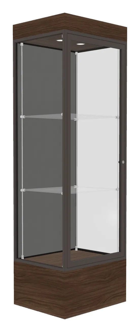 Lighted Display Case with 12 Base - 24 x 76