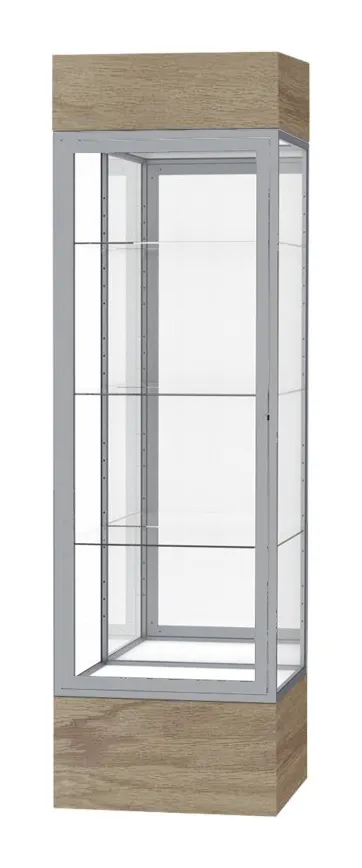 Museum Display Case with LED Lights - 24 x 80