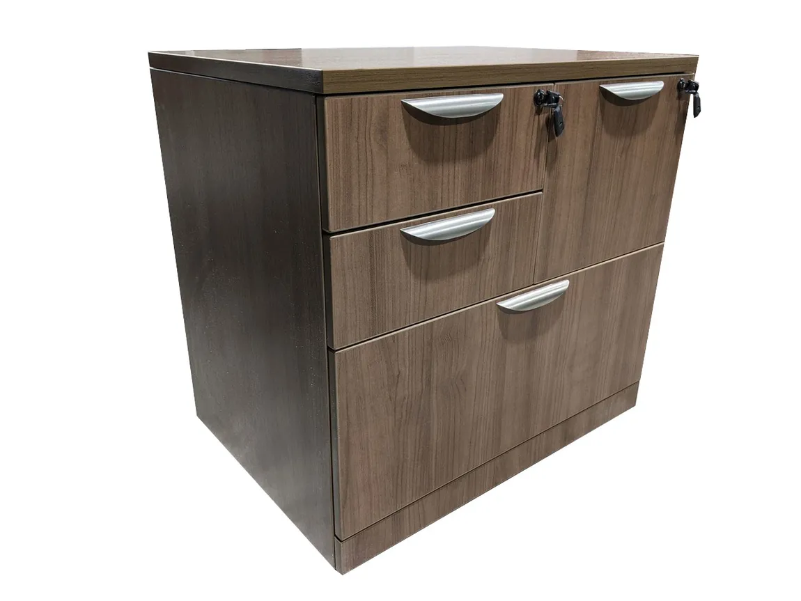 Modern Walnut Combo Lateral File 