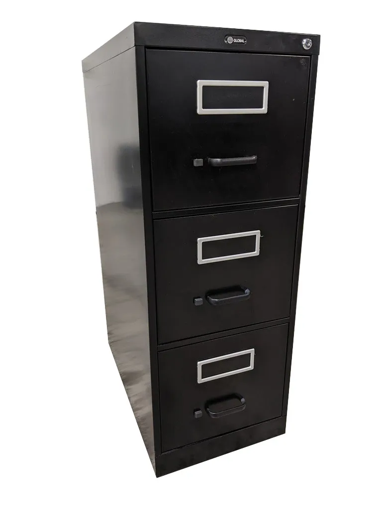 Global 3 Drawer Vertical Filing Cabinet 