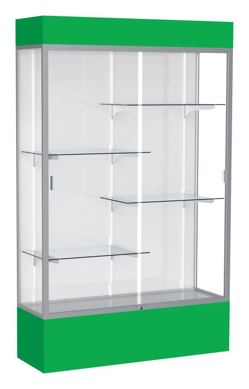 Glass Display Case with Lights -  48 x 80