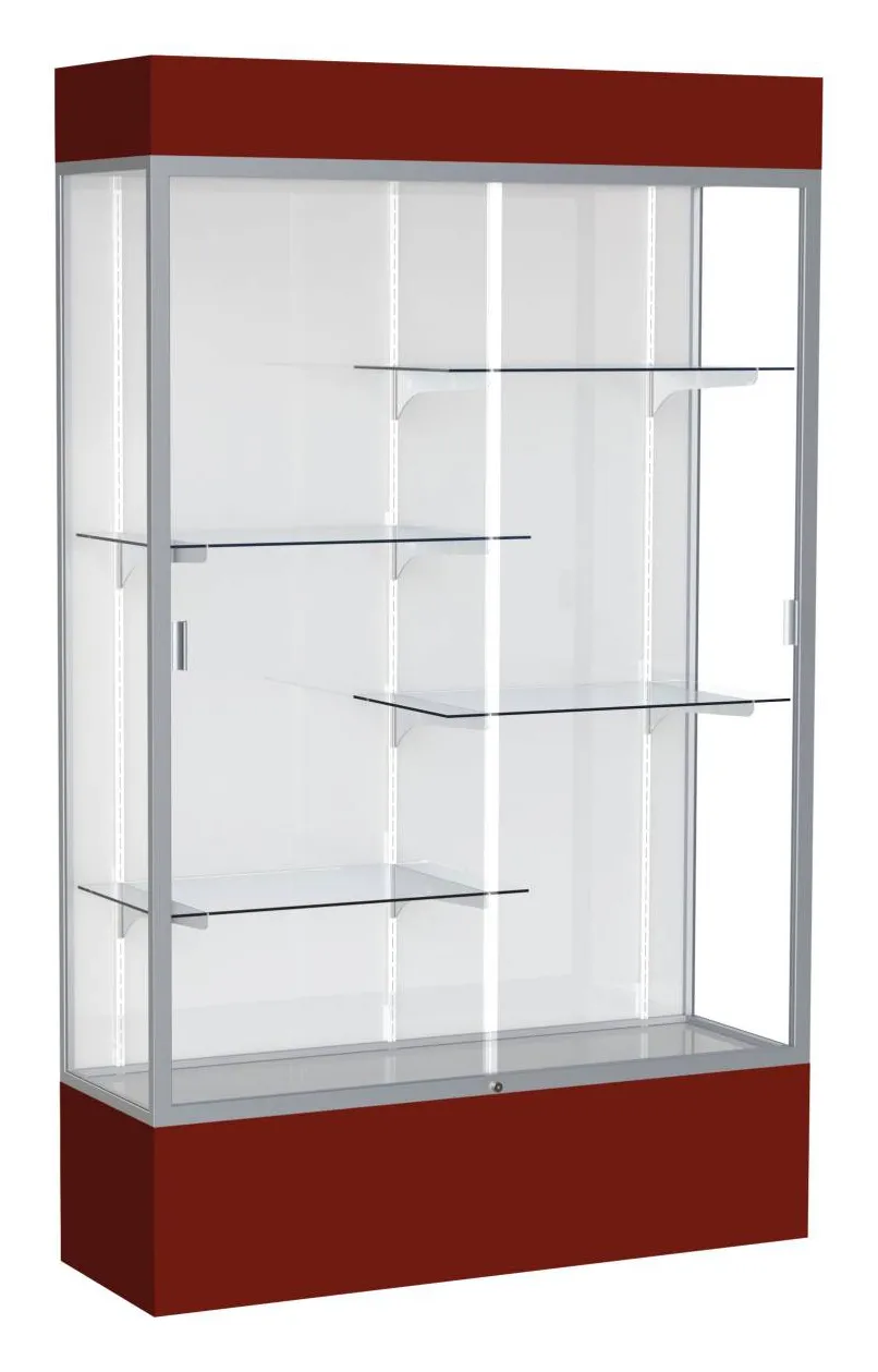 Glass Display Case with Lights -  48 x 80