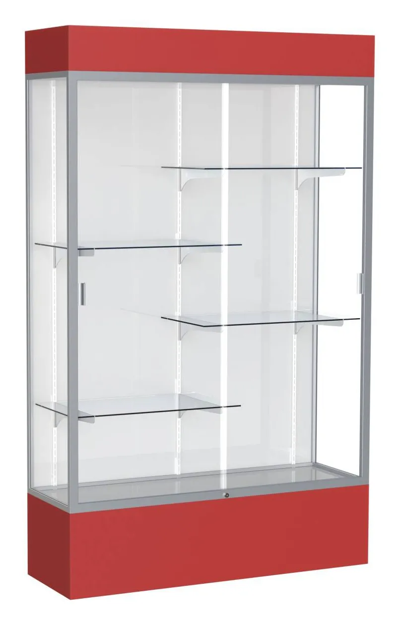 Glass Display Case with Lights -  48 x 80