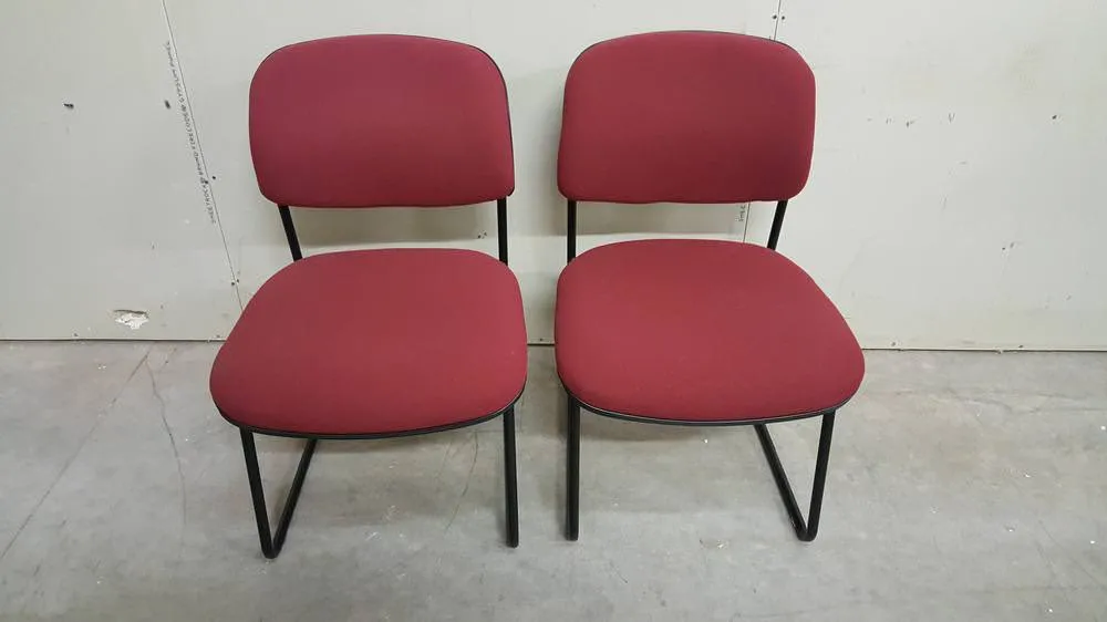 Red Armless Guest Chairs