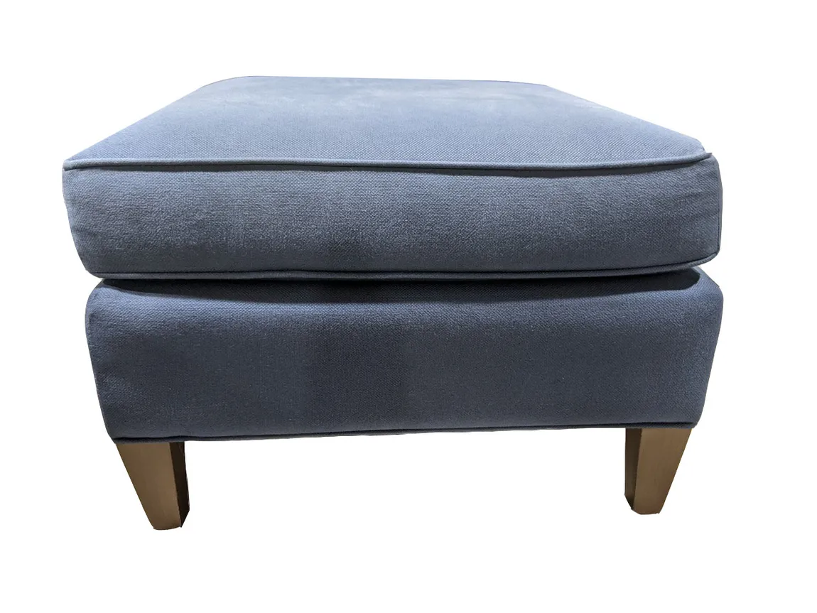 Blue Fabric Ottoman