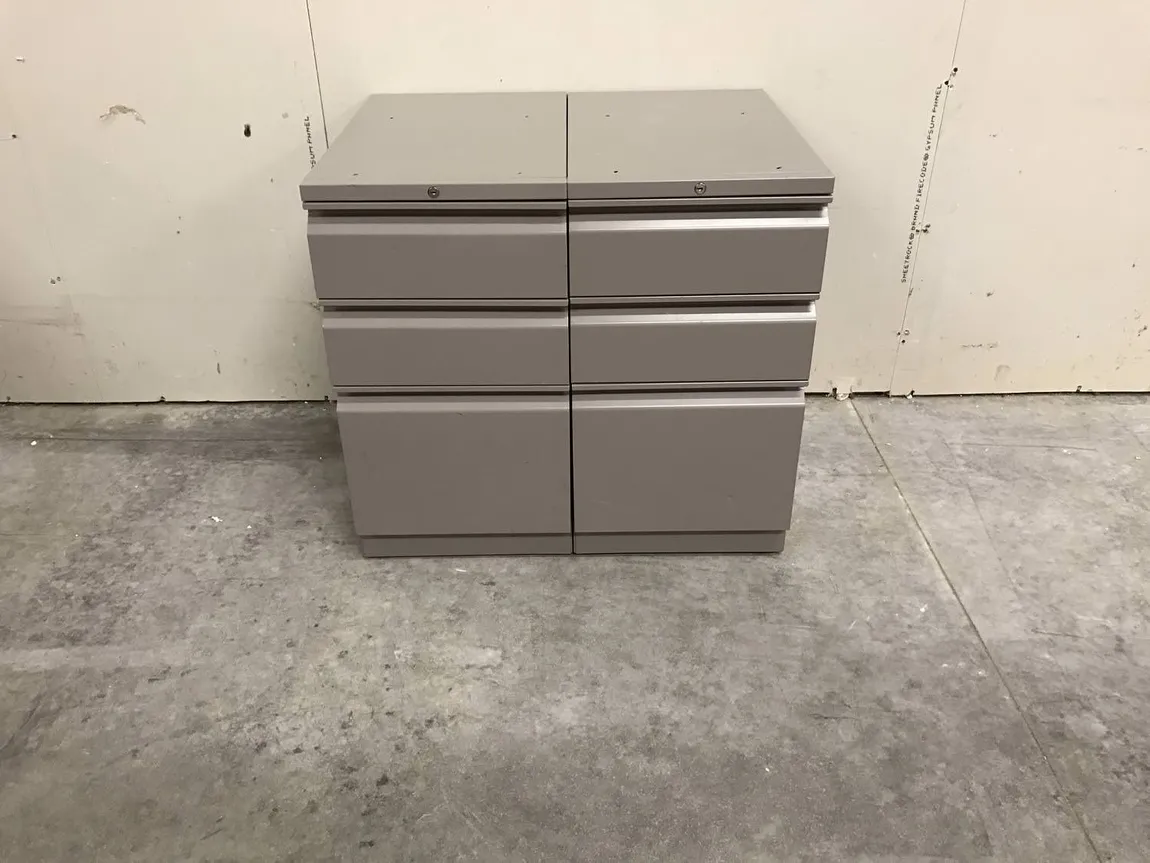 AllSteel 3 Drawer Pedestal Filing Cabinets