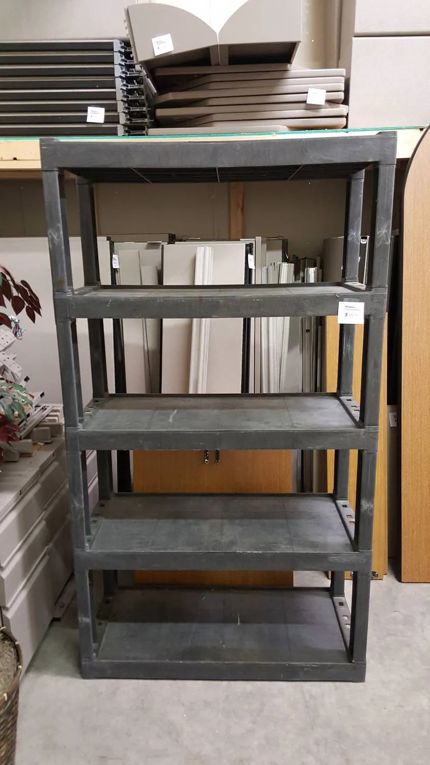 6FT Black Plastic Shelf