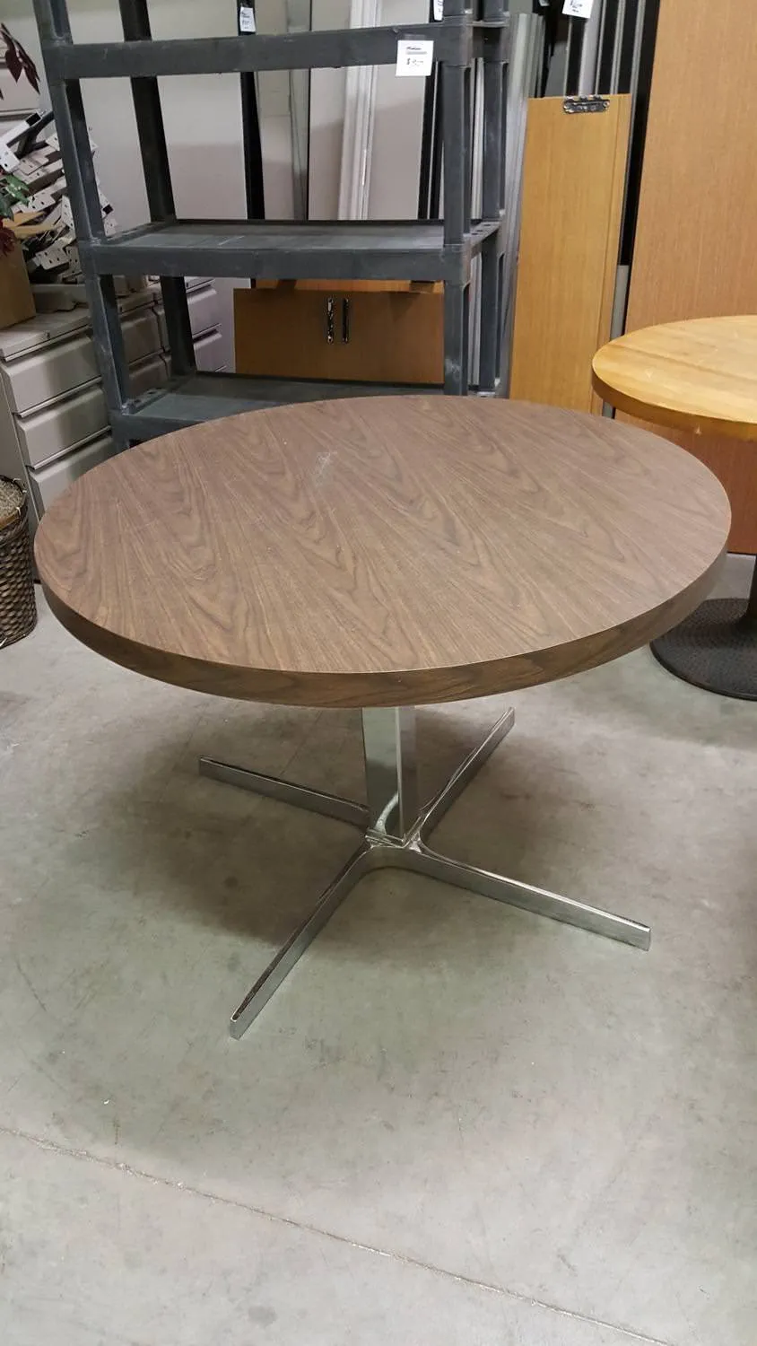 42 Walnut Round Meeting Table