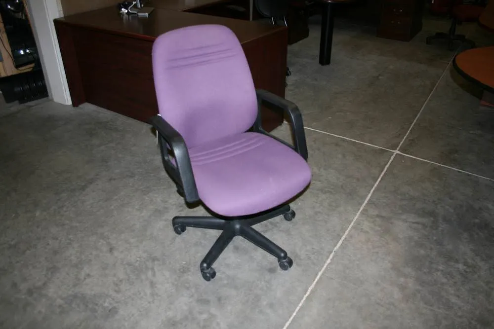 Purple and Black Office Chairs