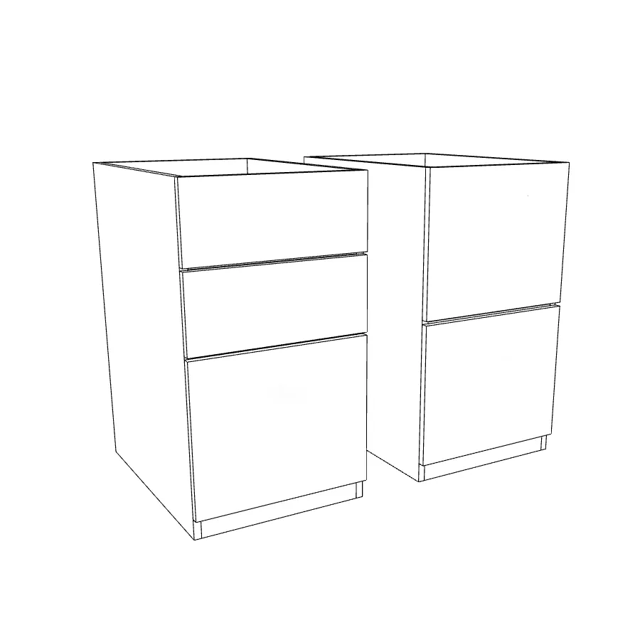 Cherryman 2 & 3 Drawer Pedestals for   Credenza or Return