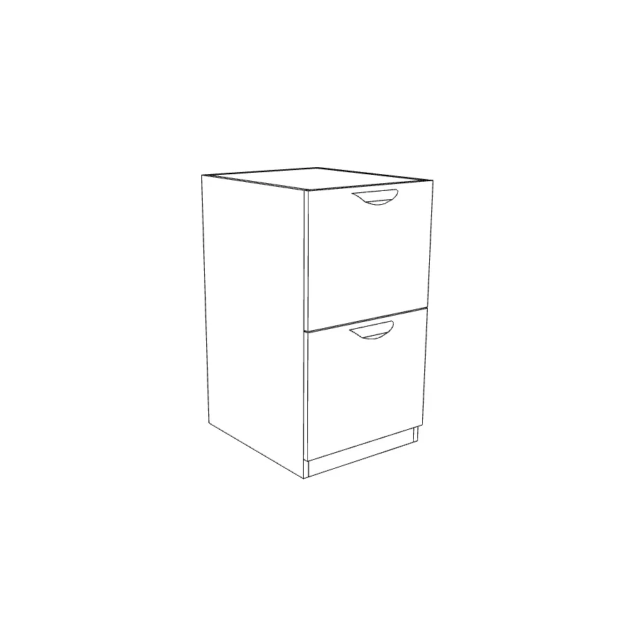 Cherryman 2 Drawer Pedestal for Credenza or Return