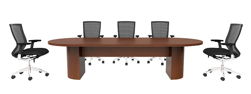 Racetrack Conference Table and Chairs Set