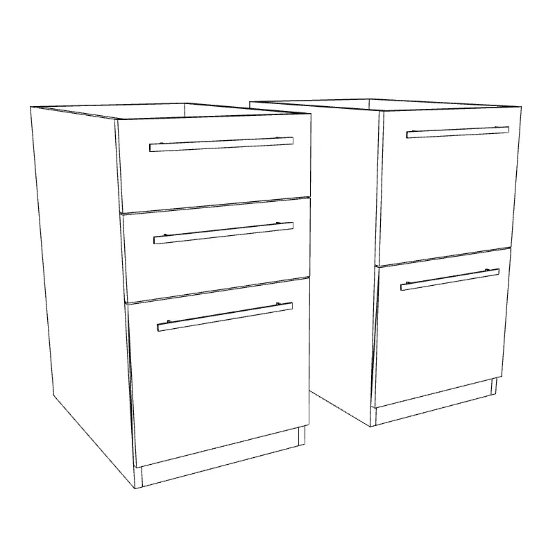 Cherryman Pair of 2 & 3 Drawer Pedestals
