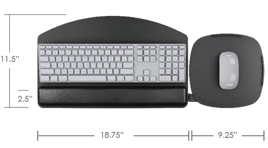 Deluxe Radius Corner Keyboard Tray