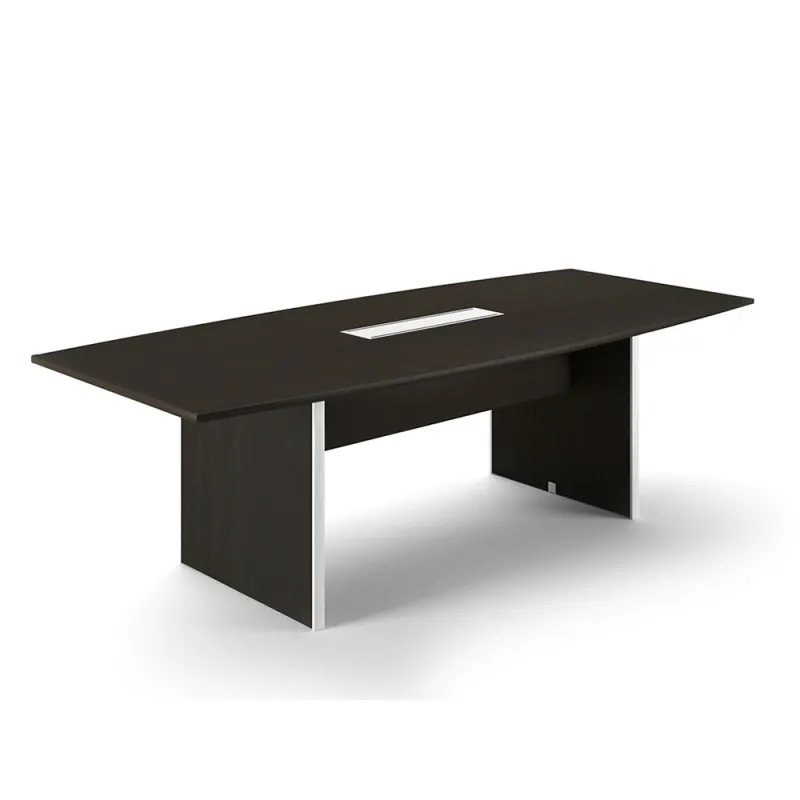Boat Shaped Conference Table with Storage