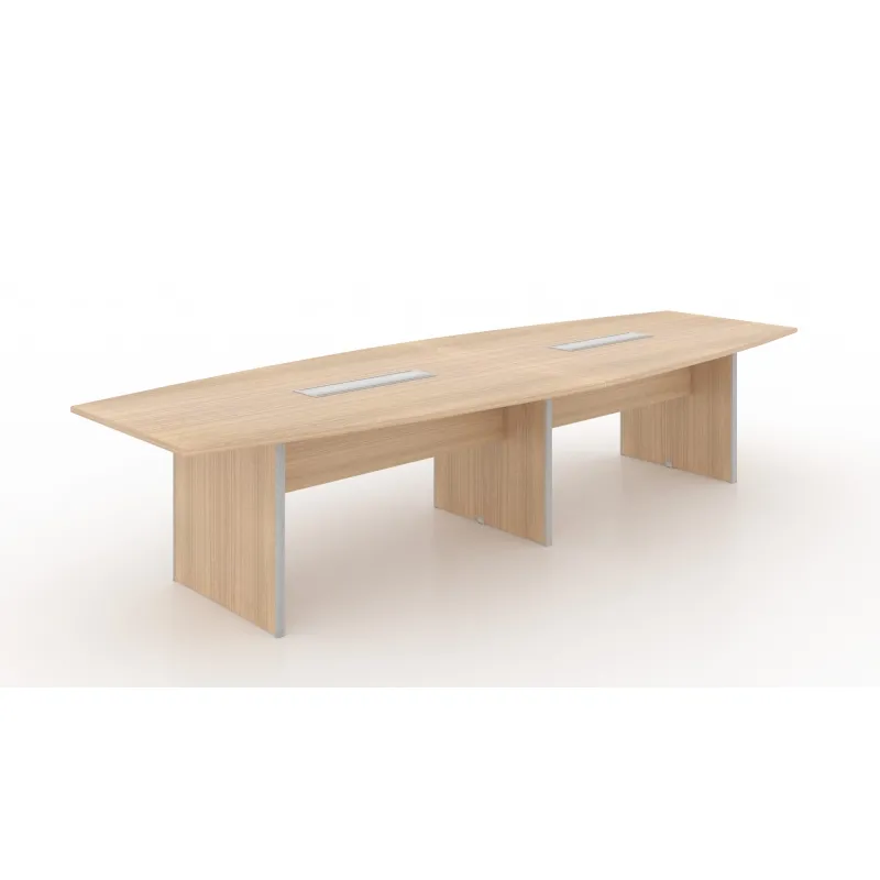 Boat Shaped Conference Table with Storage