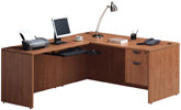 L Shaped Desk with Keyboard Tray