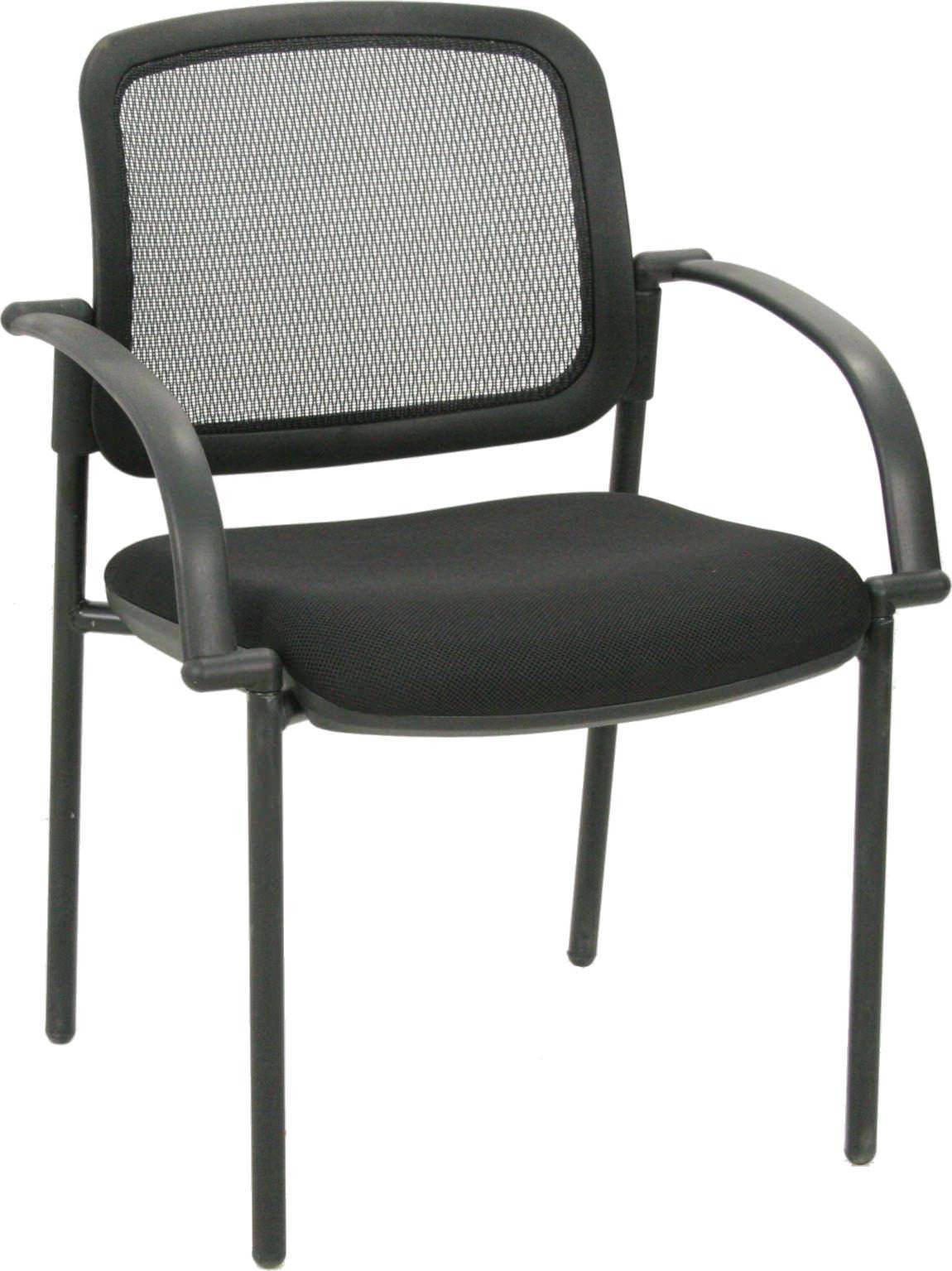 1005 Black Office Guest Chair With Arms 1 