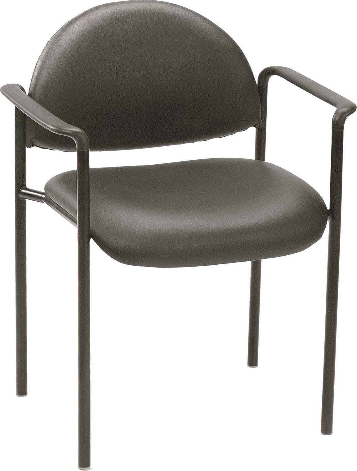 Black Vinyl Stacking Guest Chair