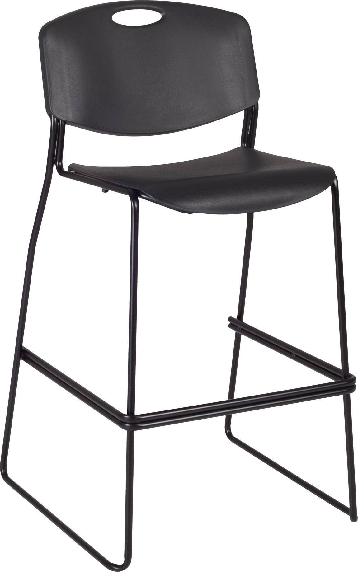 1020 Heavy Duty Black Stackable Counter Height Chair 1 