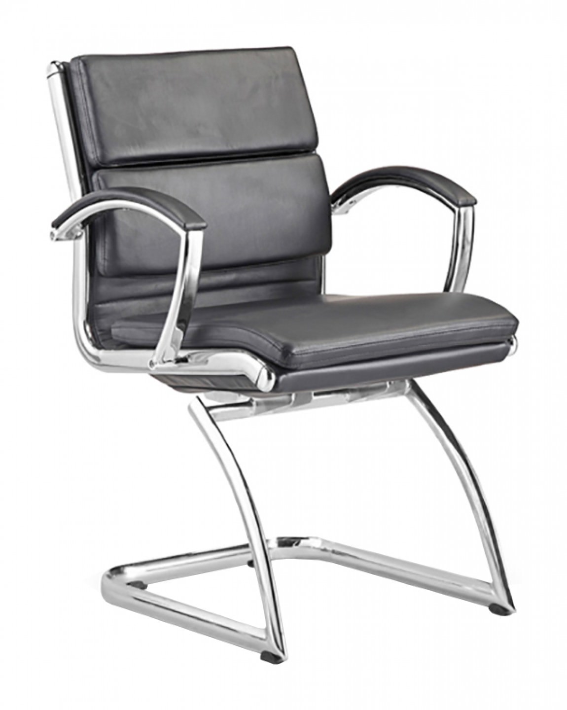 Leather Guest Chair with Arms